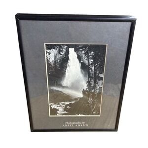 Vintage Ansel Adams Nevada Fall‎ Photo Print 1994 Yosemite National Park Framed